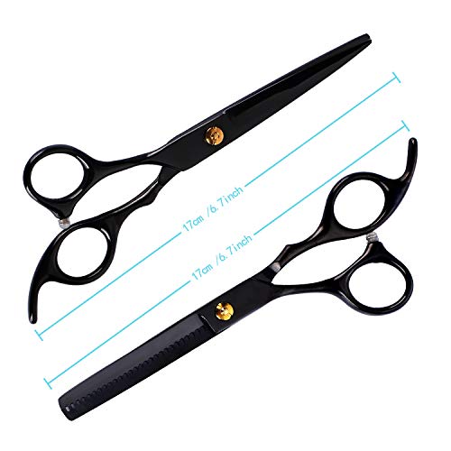 Yizhet Tijeras de Peluquería Barbero Profesional Conjunto - Acero Inoxidable de Peluquería Tijeras Adecuado para Peluqueros, Salones de Peluquería