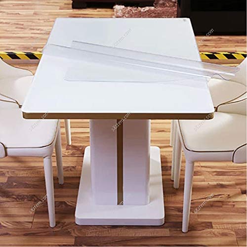 Yizunnu - Mantel protector de mesa de vinilo transparente, suave e impermeable, de 1 mm, vinilo, transparente, 60x120cm /23.6x47.2inch
