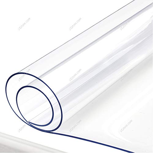 Yizunnu - Mantel protector de mesa de vinilo transparente, suave e impermeable, de 1 mm, vinilo, transparente, 60x120cm /23.6x47.2inch