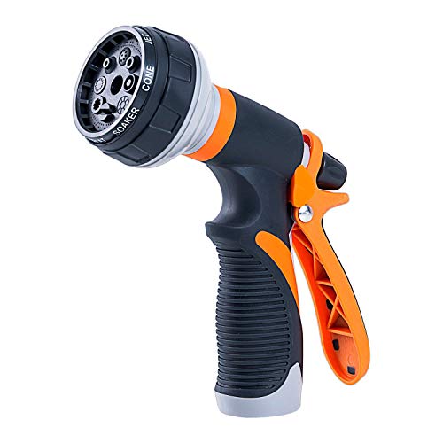 YLX Pistola de Riego Pistola de Agua de Jardín con 8 modos, Alta Presión Para Lavado de Autos/Riego de Plantas y Ducha de Mascotas