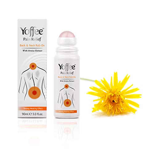 Yoffee - Roll On - Gel Relajante y Rodillo de Masaje para el Dolor de Espalda y Cuello, 90ML