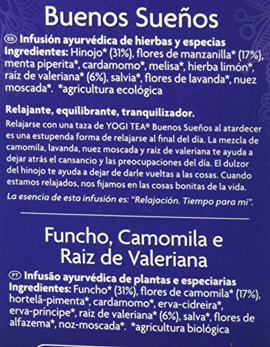 Yogi Tea Infusión de Hierbas Good Night - 17 bolsitas