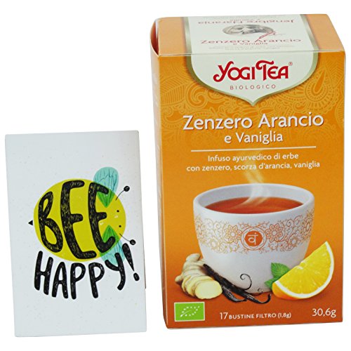 YOGI TEA - Infusión de Jengibre Orgánico, Naranja, Vainilla - Calentamiento Herbal Ayurvédico para el Cuerpo y Mente - 17 filtros