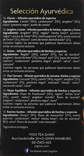 Yogi Tea Original Seleccion Ayurvedica, Bolsitas 70 g