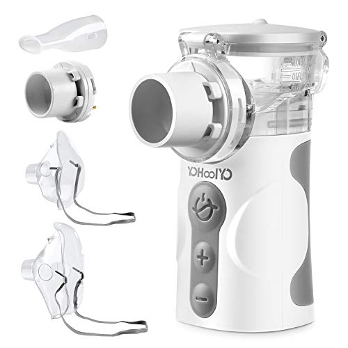 YOHOOLYO Nebulizador Portátil Inhalador de Bajo Ruido con 5 Velocidades Recargable USB para Adultos y Niños