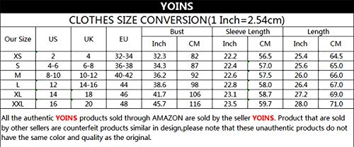 YOINS Camiseta Mujer de Manga Larga Camisa con Hombros Fríos Color Sólido Cuello en V Blusa Gris Oscuro S