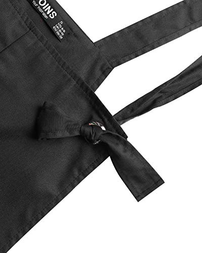 YOINS - Mono holgado para mujer, estilo retro, con bolsillos, con tiras, sin mangas, pantalón largo Negro-nuevo M