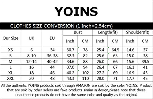 YOINS Mujeres Camisetas sin Mangas Camisas Elegante Blusa Casual Chaleco de Verano Playa Camiseta para Mujere Cuello V Top Vino Tinto S/EU36-38