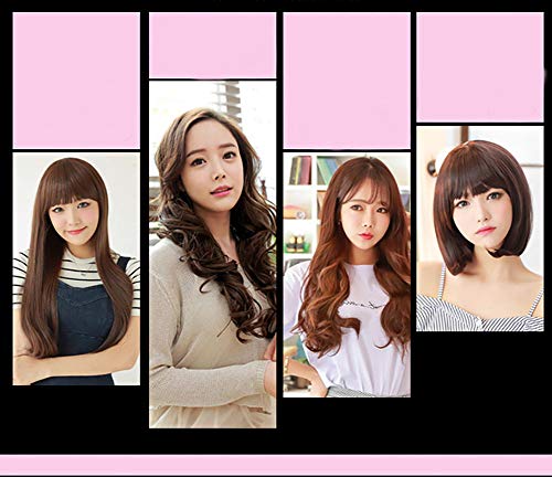 YOSAN 2 en 1 Rizador de Pelo Cepillo Moldeador rizador eléctrico Doble Voltaje Cerámica Turmalina Anti-Scald Instant Heat Pinza para rizar Pelo Corto y Largo con,for All Hair Types(Black)