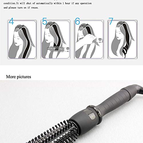 YOSAN 2 en 1 Rizador de Pelo rizador eléctrico Doble Voltaje Cerámica Turmalina Anti-Scald Instant Heat Pinza para rizar Pelo Corto y Largo con,for All Hair Types