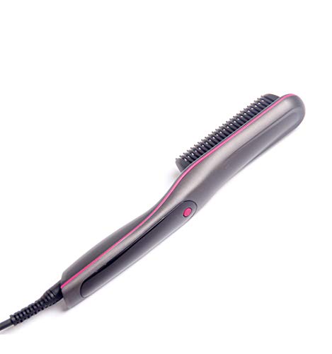 YOSAN Cepillo Moldeador 2 en 1 Rizador de Pelo rizador eléctrico Doble Voltaje Cerámica Turmalina Anti-Scald Instant Heat Pinza para rizar Pelo Corto y Largo con,for All Hair Types