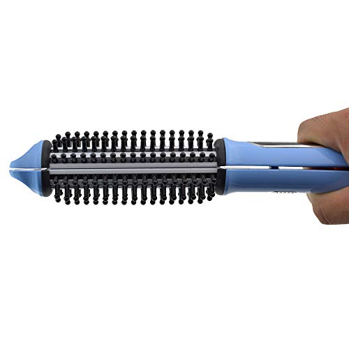 YOSAN Cepillo Moldeador 3 en 1 Rizador de Pelo rizador eléctrico Doble Voltaje Cerámica Turmalina Anti-Scald Instant Heat Pinza para rizar Pelo Corto y Largo con,for All Hair Types