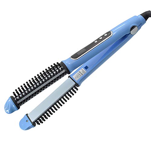 YOSAN Cepillo Moldeador 3 en 1 Rizador de Pelo rizador eléctrico Doble Voltaje Cerámica Turmalina Anti-Scald Instant Heat Pinza para rizar Pelo Corto y Largo con,for All Hair Types
