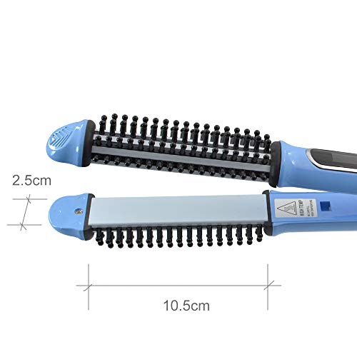 YOSAN Cepillo Moldeador 3 en 1 Rizador de Pelo rizador eléctrico Doble Voltaje Cerámica Turmalina Anti-Scald Instant Heat Pinza para rizar Pelo Corto y Largo con,for All Hair Types