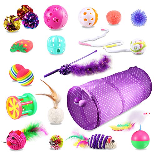 Yosemy Juguetes para Gatos Interactivos, Mascota Gato Captura Juguetes De Entrenamiento, 20 Piezas