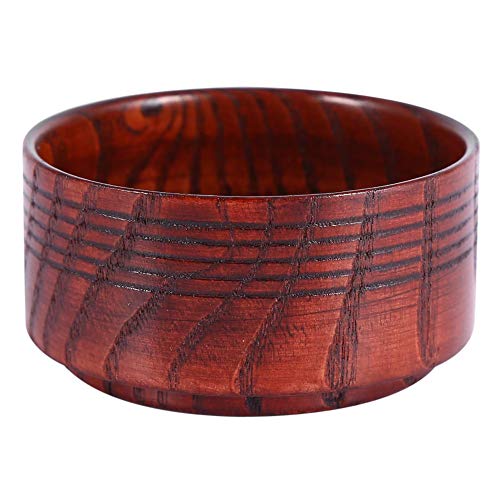 Yosoo Tazón de Madera Natural de jabón de Afeitado a Navaja de Herramientas de Copa Redonda Que 7,5 x 3,7 cm