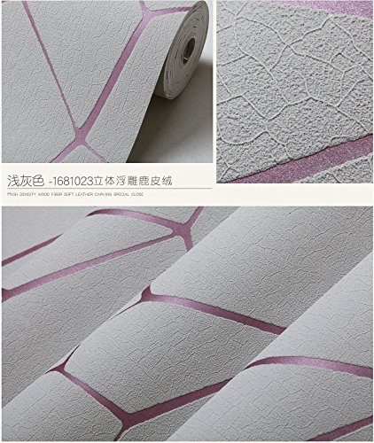 Yosot 3D Modernas Rayas Geométricas No Tejidas Salón Tv Papel pintado Fondo Gris