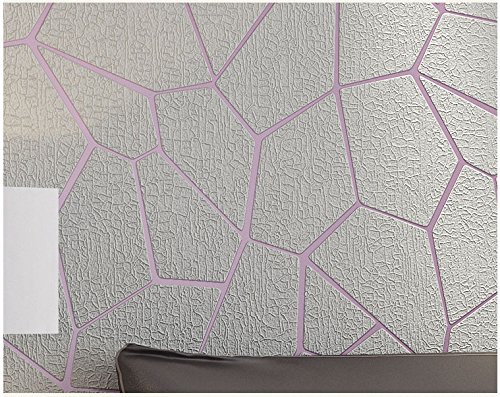 Yosot 3D Modernas Rayas Geométricas No Tejidas Salón Tv Papel pintado Fondo Gris