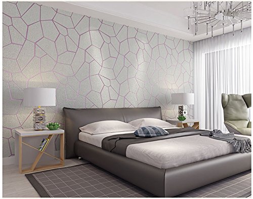Yosot 3D Modernas Rayas Geométricas No Tejidas Salón Tv Papel pintado Fondo Gris