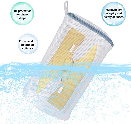 YOU Saco Lavadora para Zapatos, 2 Bolsas Premium de Malla de Lavandería Zapatos de Deporte para Lavadora con Cremallera Duradera, Bolsa de Lavado de Alta protección para Zapato Almacenamiento y Viaje