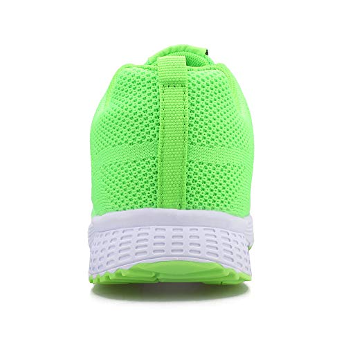 Youecci Zapatillas de Deportivos de Running para Mujer Deportivo de Exterior Interior Gimnasia Ligero Sneakers Fitness Atlético Caminar Zapatos Transpirable Verde 38 EU