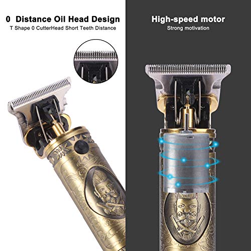 YOUKUKE Cortapelos para Hombres, Cortapelos Eléctrico con 4 Peines Guía, Profesional Recortadora para Barba y Pelo con Aceite de peluquería para Pelo, Facial y Cabeza