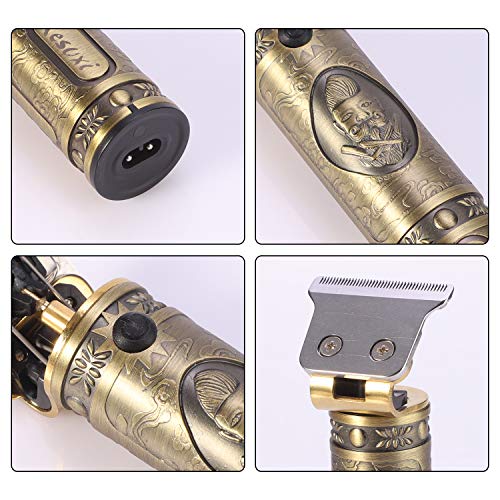 YOUKUKE Cortapelos para Hombres, Cortapelos Eléctrico con 4 Peines Guía, Profesional Recortadora para Barba y Pelo con Aceite de peluquería para Pelo, Facial y Cabeza