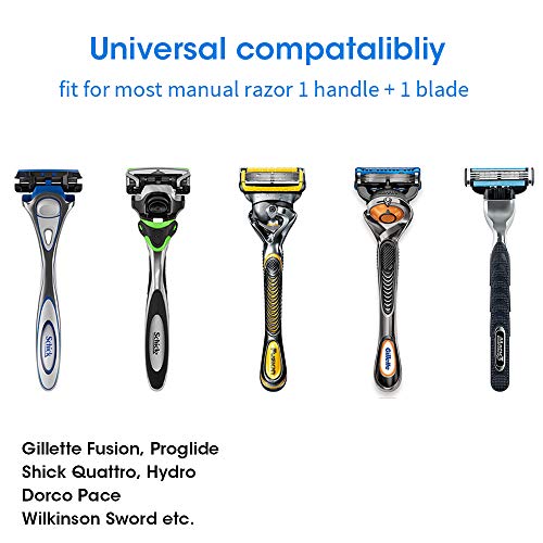youmang - Estuche de Viaje con maquinilla de Afeitar Manual, Protector de plástico con maquinilla de Afeitar Manual - Adecuado para Gillette ProGlide, Gillette Fusion, Shick Quattro