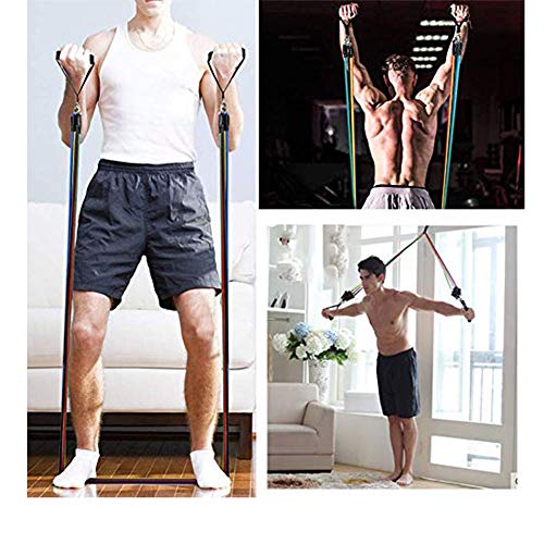 Youool Banda de Resistencia de Ejercicio Elásticas Resistencia para, Culturismo, Yoga, Rehabilitación, Ancla de Puerta, Correas de Tobillo para Entrenamiento Fisioterapia Yoga Pilates
