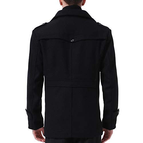 YOUTHUP Abrigos de Hombre Mezcla de Lana Invierno Trenca Abrigo Regular Fit Chaquetas Militares