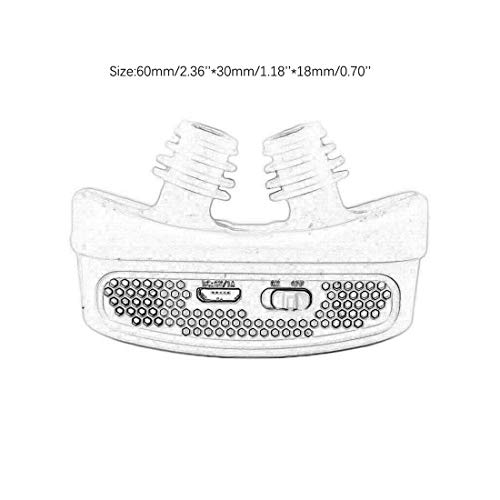 Yowerf Anti-ronquidos El Dispositivo electrónico Anti-ronquido Mini CPAP para la apnea del sueño Detiene el ronquido Ayuda a Dejar de Fumar (Color : Blue)