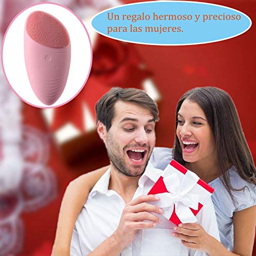 Yoyika Limpiador Facial Silicona Ultrasónico, Masajeador Facial Eléctrico IPX7 Impermeable, Cepillo de Limpieza Recargable, Adecuado para Todo Tipo De Piel