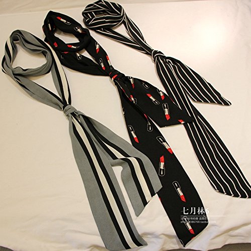 YRXDD Largo pañuelo de Seda de Primavera y otoño Chiffon Hembra pequeño Bufandas Wild