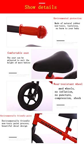 YSCYLY Sin Pedal-Caminar Entrenamiento De La Bicicleta,para Bicicletas de Carbono de 2 a 6 años,For La ConduccióN Segura Juguetes For NiñOs De Balanc