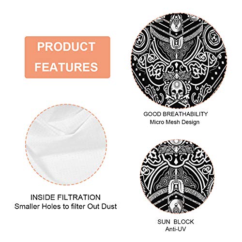 YSense 2 Piezas Bufanda Unisex Sombreros Multifuncionales Máscara Facial Mujer Hombre Capucha Turbante Bufanda Protector Solar y a Prueba de Polvo Motociclismo