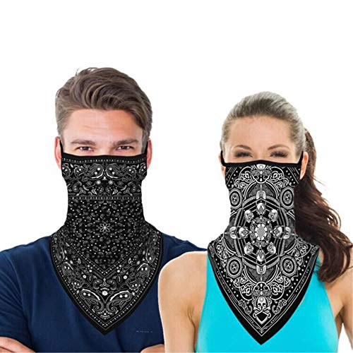 YSense 2 Piezas Bufanda Unisex Sombreros Multifuncionales Máscara Facial Mujer Hombre Capucha Turbante Bufanda Protector Solar y a Prueba de Polvo Motociclismo