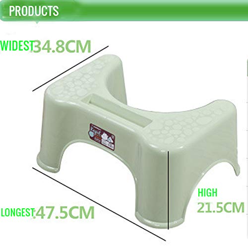YSYW Original Taburete para Inodoro contra Hemorroides, Estreñimiento, Colon Irritable, Flatulencias, Distensión Abdominal/para Limpieza Intestinal, WC - Retrete - Hemorroides Home,Green