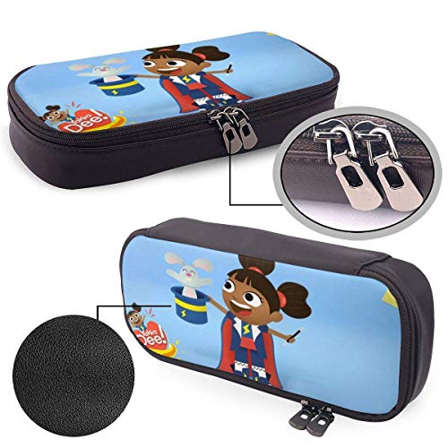 Yuanmeiju Yakka Dee Slim Foldable Estuche Big Capacity Bolsa de lapices Large Cartuchera Bolsa de maquillaje for Teen School Black One Size