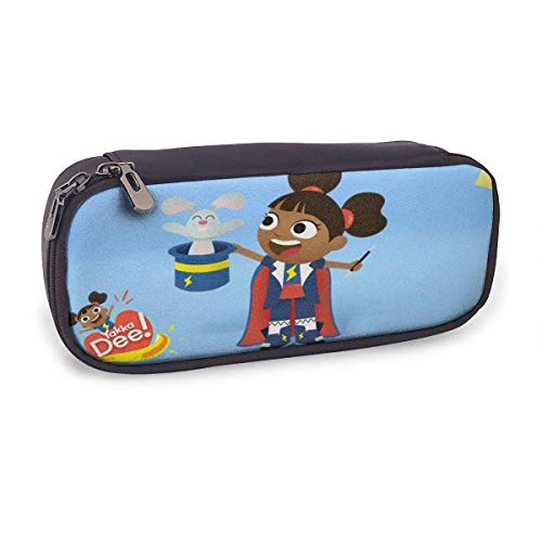 Yuanmeiju Yakka Dee Slim Foldable Estuche Big Capacity Bolsa de lapices Large Cartuchera Bolsa de maquillaje for Teen School Black One Size