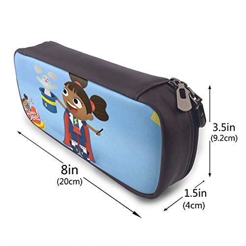 Yuanmeiju Yakka Dee Slim Foldable Estuche Big Capacity Bolsa de lapices Large Cartuchera Bolsa de maquillaje for Teen School Black One Size