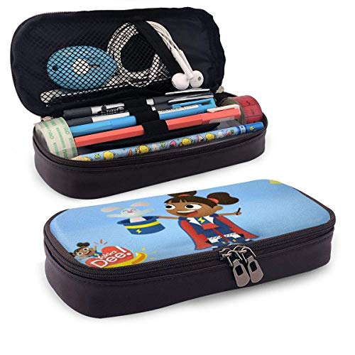 Yuanmeiju Yakka Dee Slim Foldable Estuche Big Capacity Bolsa de lapices Large Cartuchera Bolsa de maquillaje for Teen School Black One Size