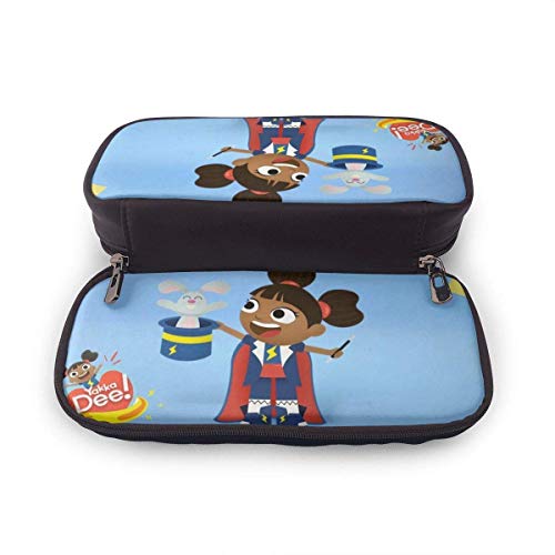 Yuanmeiju Yakka Dee Slim Foldable Estuche Big Capacity Bolsa de lapices Large Cartuchera Bolsa de maquillaje for Teen School Black One Size