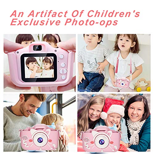 YUDOXN Set de Cámara de Fotos Digital para Niños con Juegos, Cámara Infantil con Tarjeta de Memoria Micro SD 32GB, Cámara Digital Video Cámara Infantil para Niños Regalos deCumpleaños, 1080P …