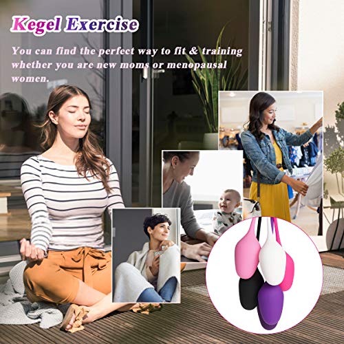 YUECHAO Kegel - Juego de 6 pelotas de silicona para entrenamiento de pélvico en el suelo, fortalece los músculos vaginales, resistente al agua, 30 g a 150 g
