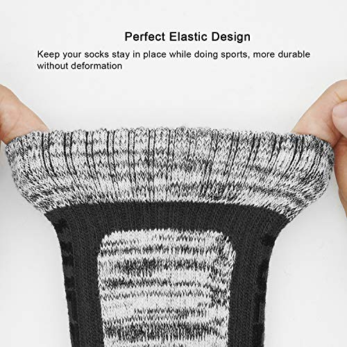 YUEDGE 5/3 Pares Hombres Senderismo Calcetines para Trekking Camping Ciclismo Tenis, Transpirable, Antideslizante, Anti-ampollas, Alto Rendimiento