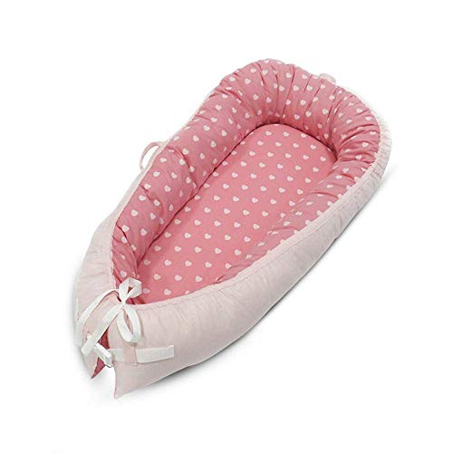 YUEK Nido Bebé Recién Nacido,Algodón 100% Antialergenico,Reductor de Cuna Nidos, Cama cana nido de viaje Doble Caras para bebe dormir