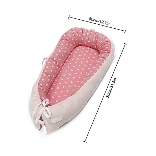 YUEK Nido Bebé Recién Nacido,Algodón 100% Antialergenico,Reductor de Cuna Nidos, Cama cana nido de viaje Doble Caras para bebe dormir