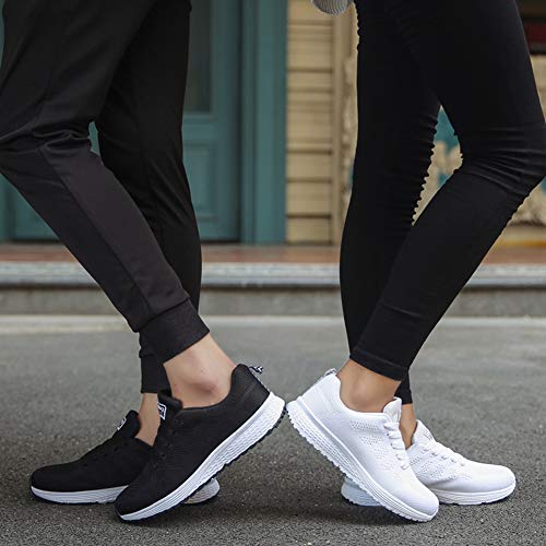 YUHUAWYH Mujeres Zapatos Corrientes Zapatillas de Deporte Ligeras del Tejer Zapatos Respirables Que Caminan Ocasionales para la Aptitud Atlética