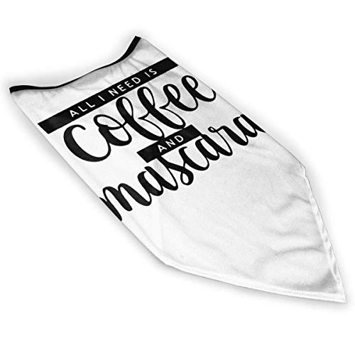 YUIT, todo lo que necesito es café y rímel, calentador para el cuello, paño a prueba de viento, bufanda para deportes al aire libre