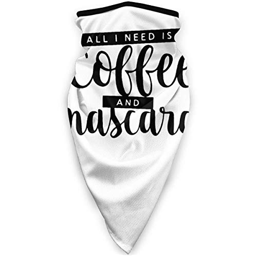 YUIT, todo lo que necesito es café y rímel, calentador para el cuello, paño a prueba de viento, bufanda para deportes al aire libre